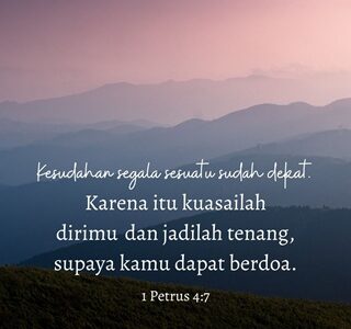 JADILAH TENANG SUPAYA KAMU DAPAT BERDOA
